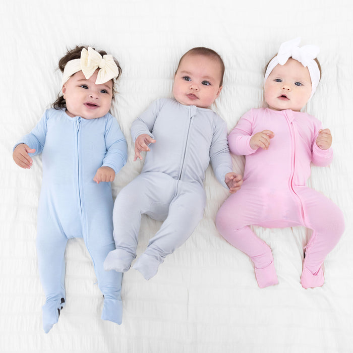 Cloud Grey Bamboo Convertible Footie