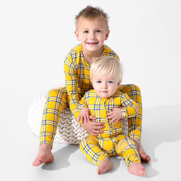 Clueless Total Betty Plaid Bamboo Convertible Footie