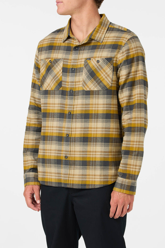 O'Neill Coastline Flannel Long Sleeve Shirt angled view