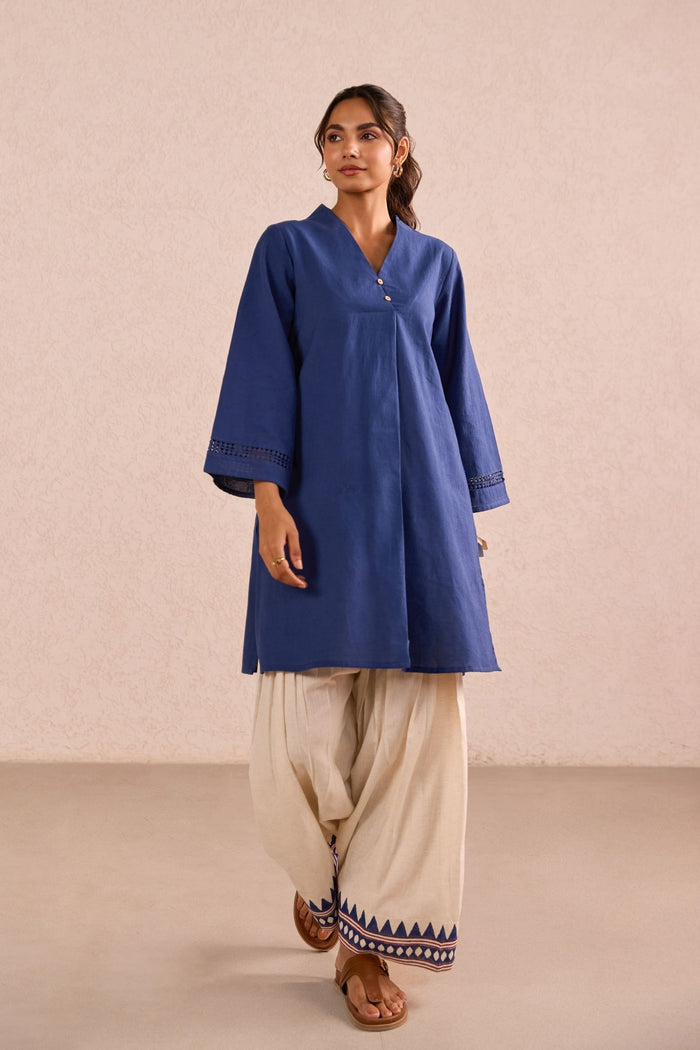 Cobalt Blue & Ivory Co-ord Set - Tara-C-Tara