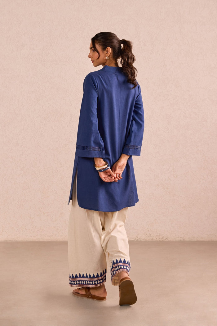 Cobalt Blue & Ivory Co-ord Set - Tara-C-Tara