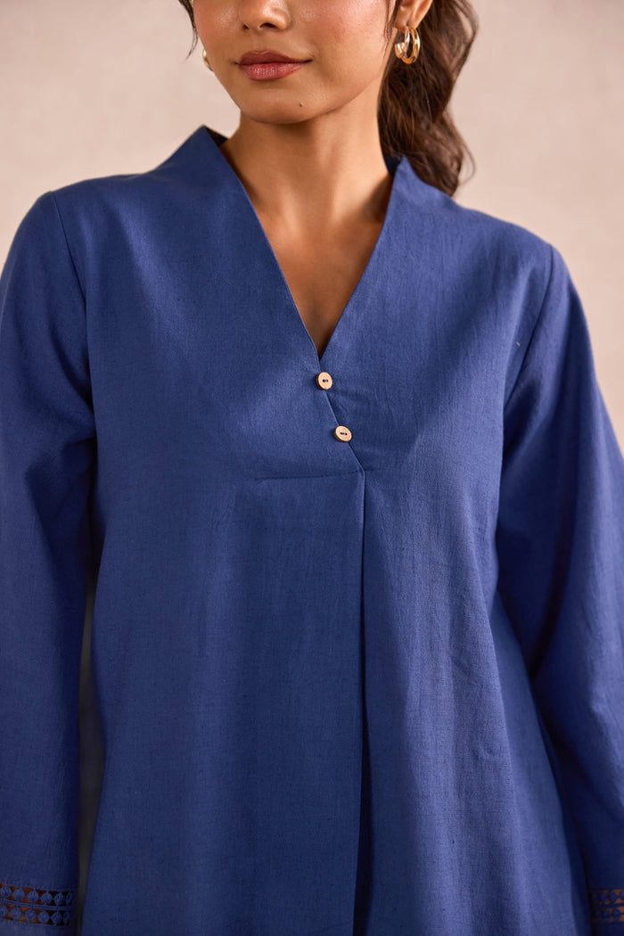 Cobalt Blue & Ivory Co-ord Set - Tara-C-Tara
