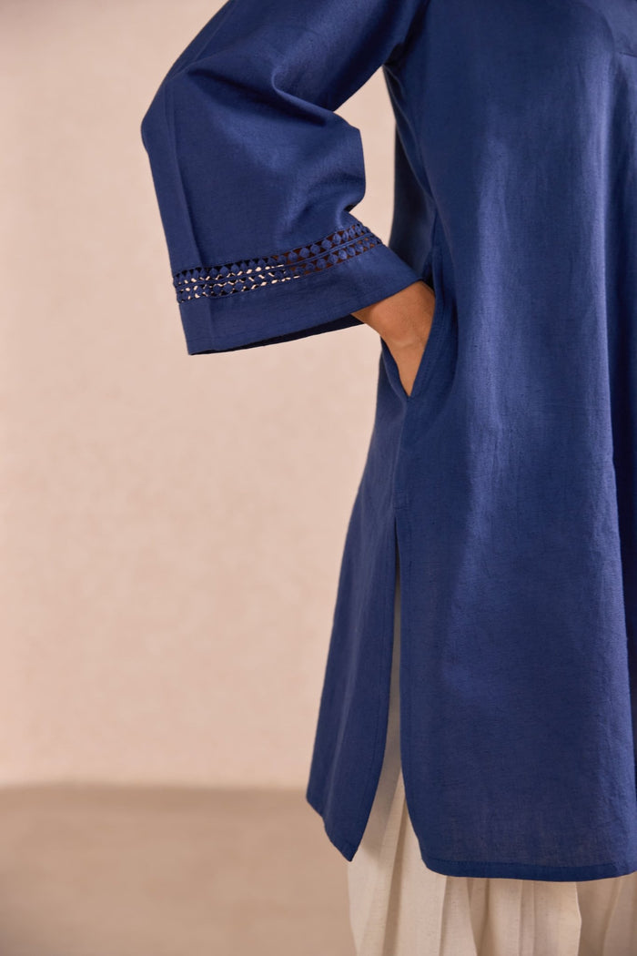 Cobalt Blue & Ivory Co-ord Set - Tara-C-Tara