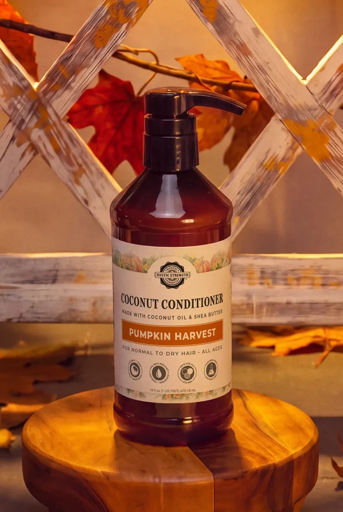 Rustic Strength, Coconut Conditioner, 16oz Plastic, Pumpkin Harvest