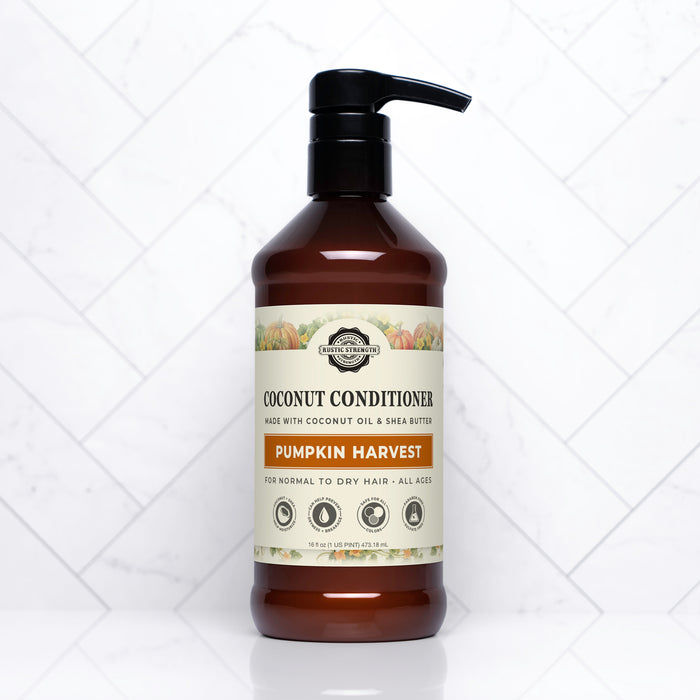 Rustic Strength, Coconut Conditioner, 16oz Plastic, Pumpkin Harvest