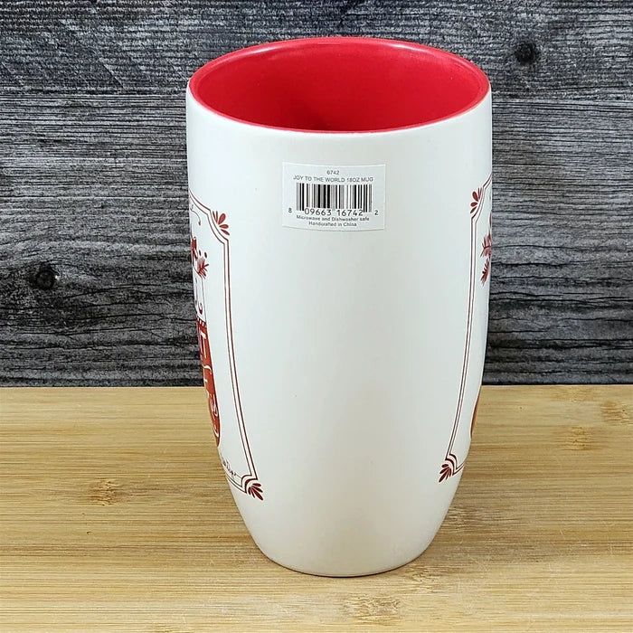 Coffee Mug Christmas Holiday Saying Red Stocking Ceramic Tall Cup Blue Sky 18oz