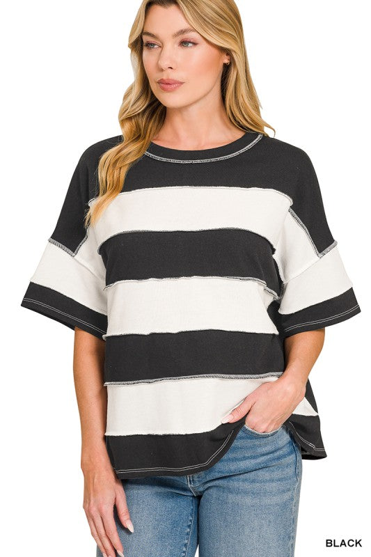 Color Block Striped Tee