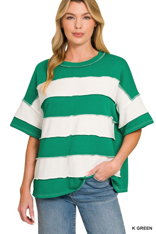 Color Block Striped Tee