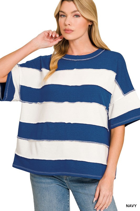 Color Block Striped Tee