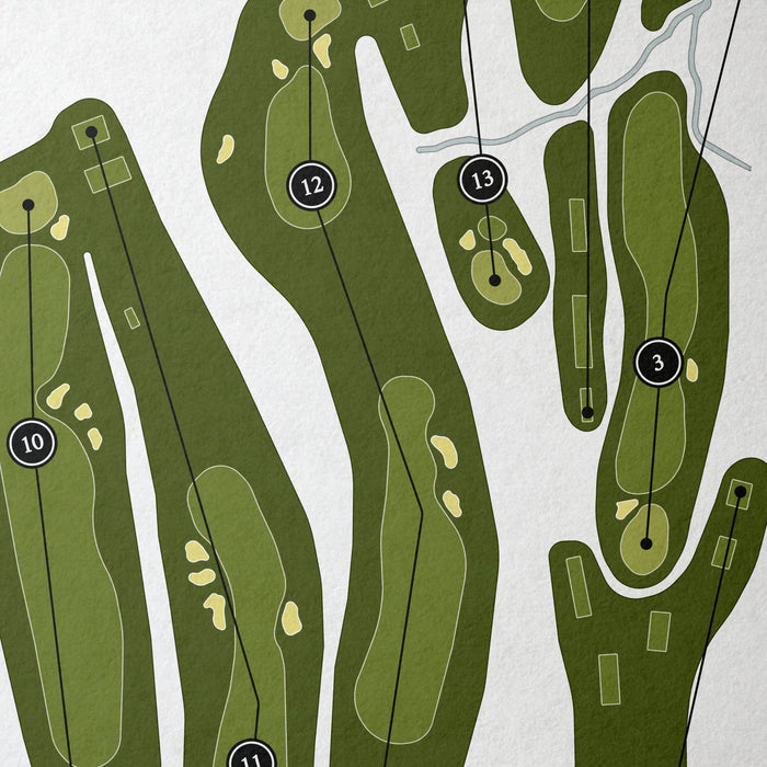 Columbia Country Club | Golf Course Map | Close Up