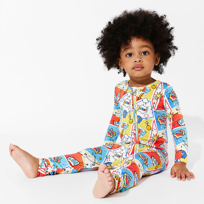 Comic Hero Bamboo Convertible Footie