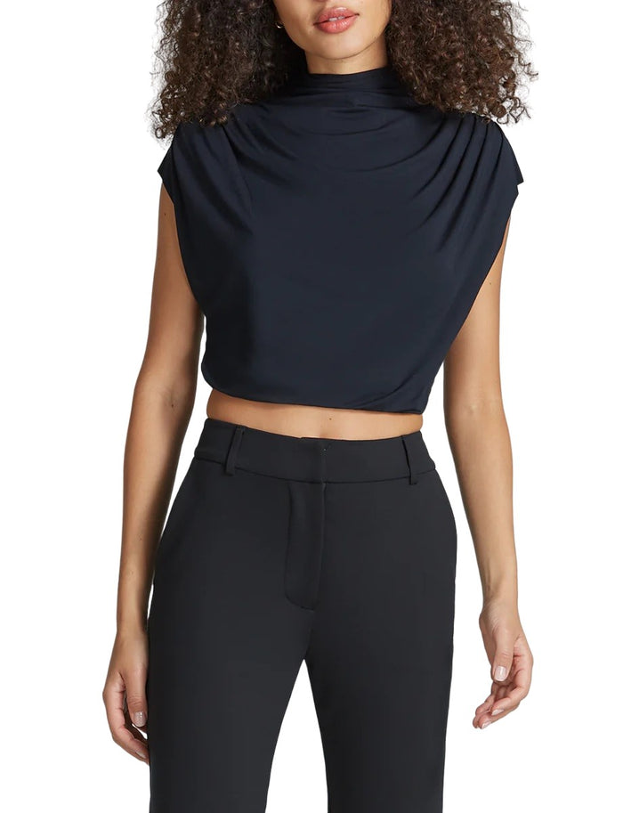 Commando Butter Draped Mockneck Short Sleeve Crop Top - TS34