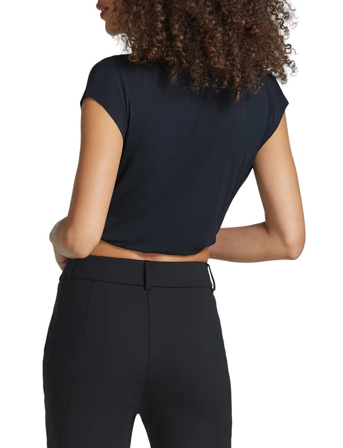 Commando Butter Draped Mockneck Short Sleeve Crop Top - TS34
