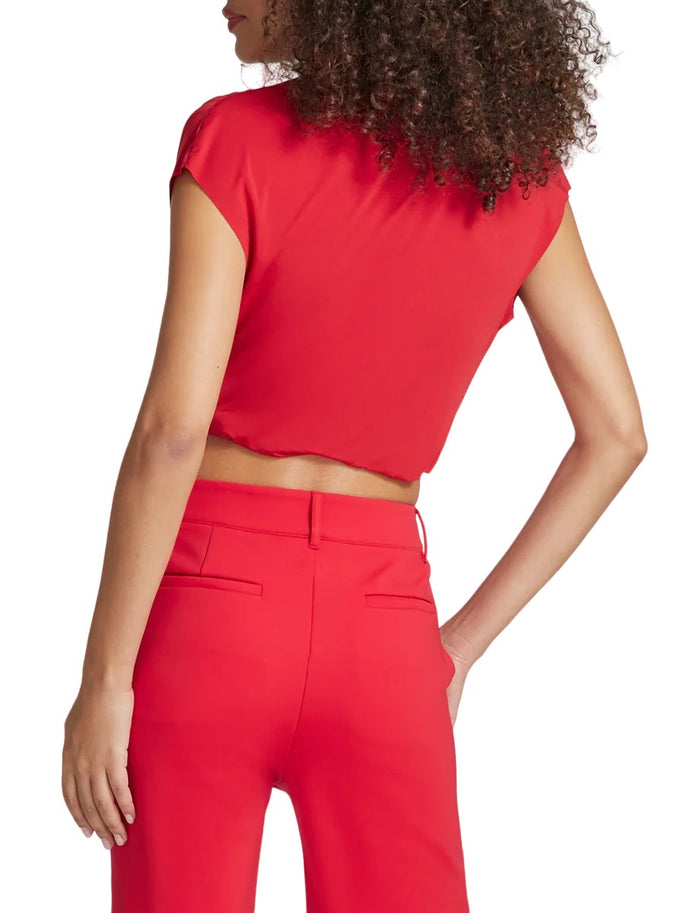 Commando Butter Draped Mockneck Short Sleeve Crop Top - TS34