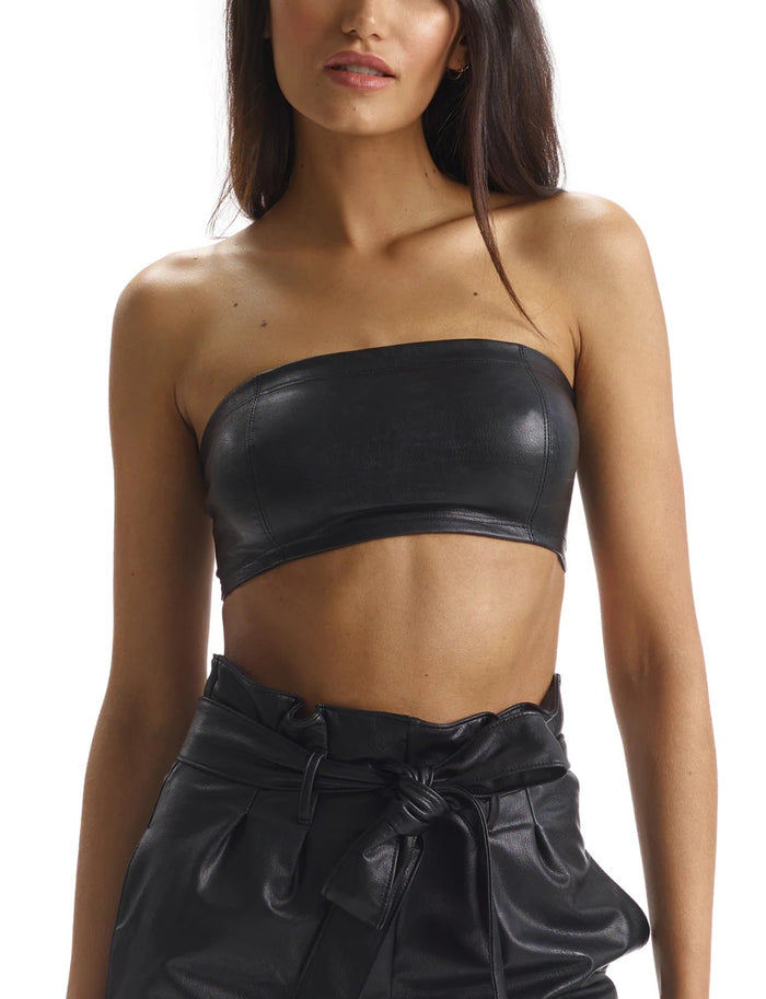 Commando Faux Leather Bandeau Bralette - FLT105