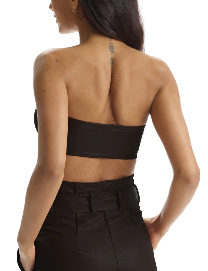 Commando Faux Leather Bandeau Bralette - FLT105