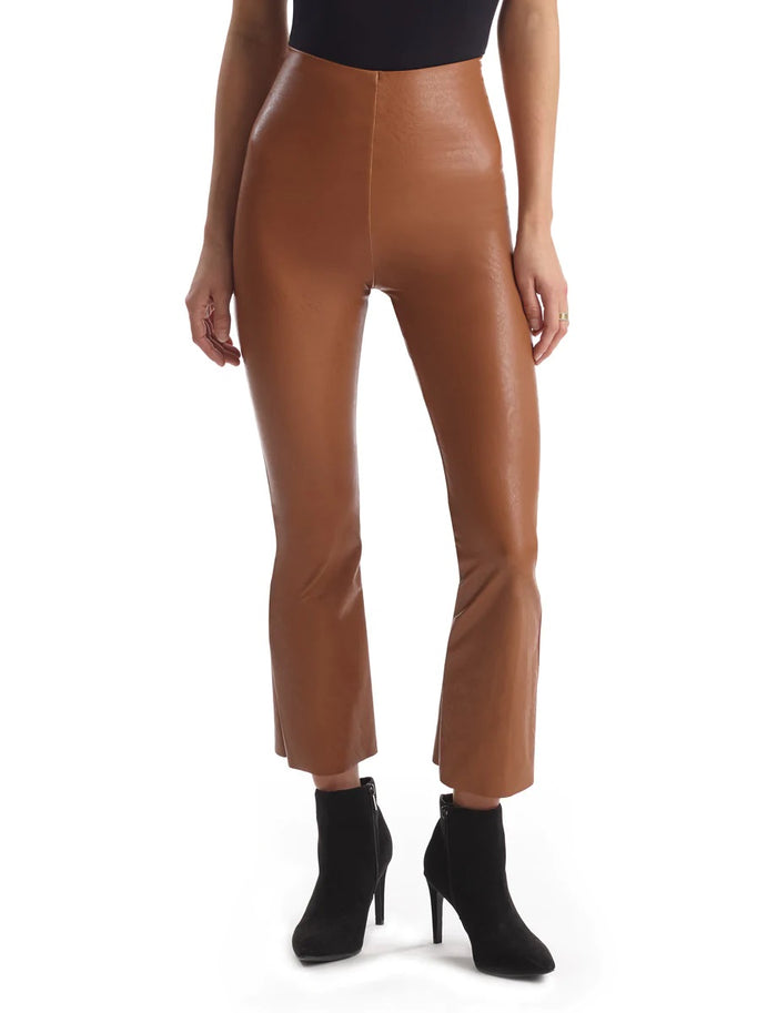 Commando Faux Leather Crop Flare Legging - SLG33