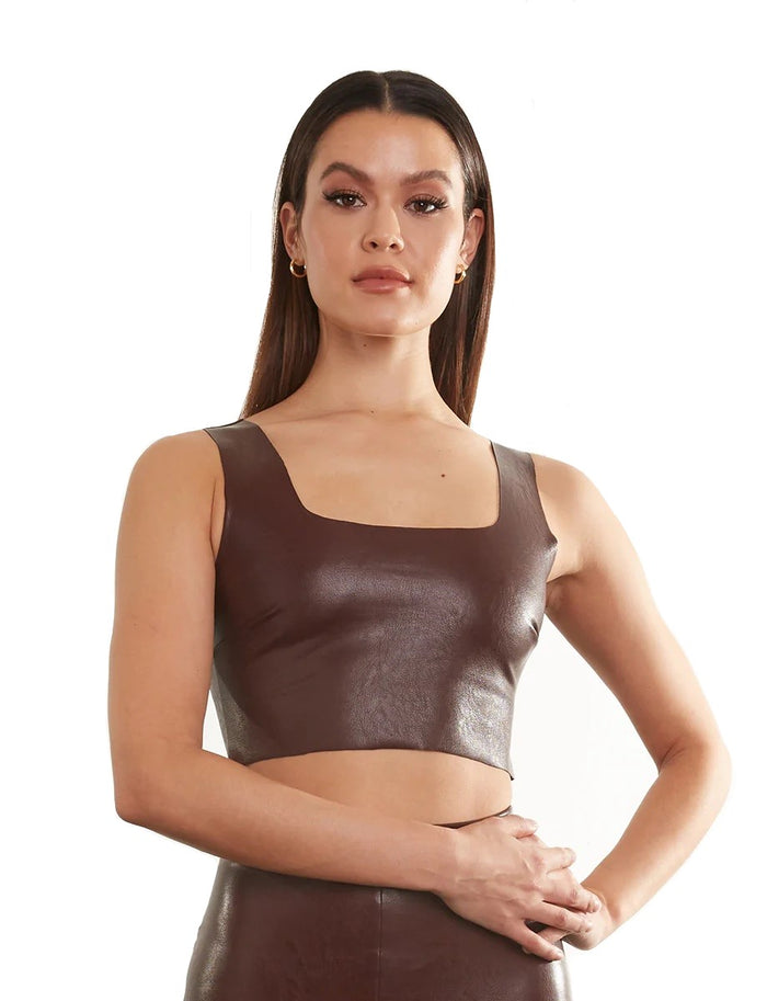 Commando Faux Leather Crop Top - FLT100