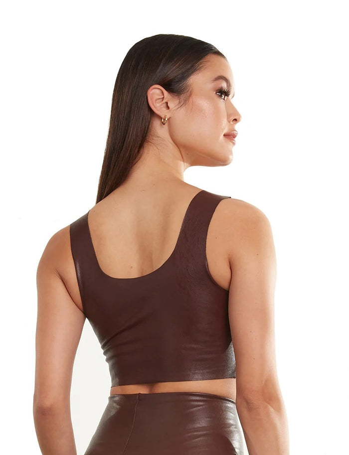 Commando Faux Leather Crop Top - FLT100