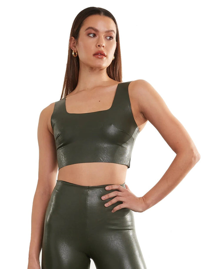 Commando Faux Leather Crop Top - FLT100