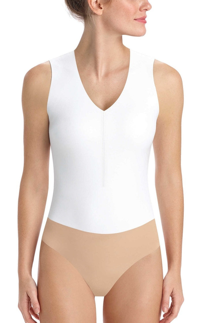 Commando Faux Leather Deep-V Bodysuit - BDS014