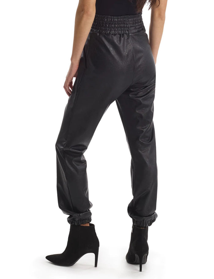 Commando Faux Leather Smocked Jogger - SLG68