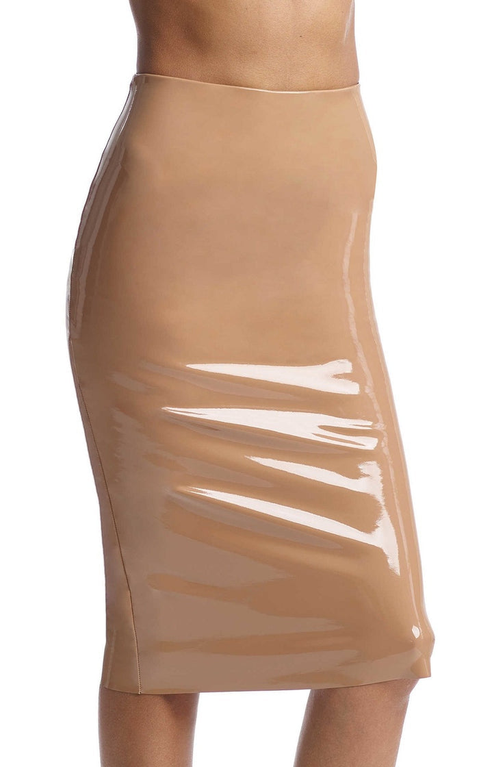 Commando Faux Patent Leather Midi Skirt - SK03