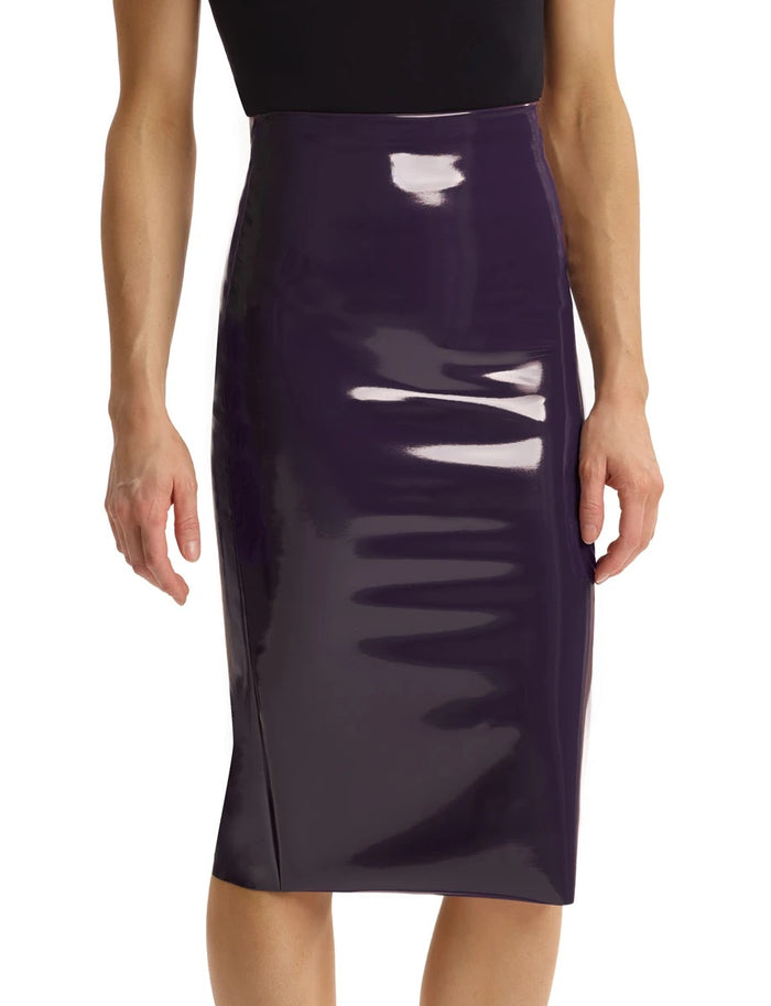 Commando Faux Patent Leather Midi Skirt - SK03