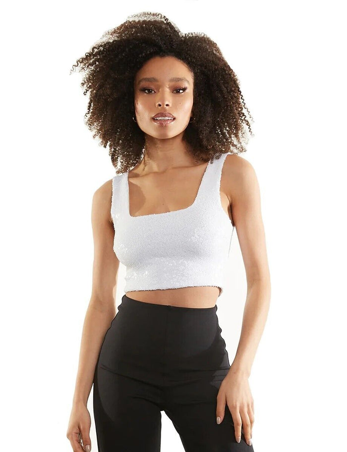 Commando Sequin Crop Top - SEQ202