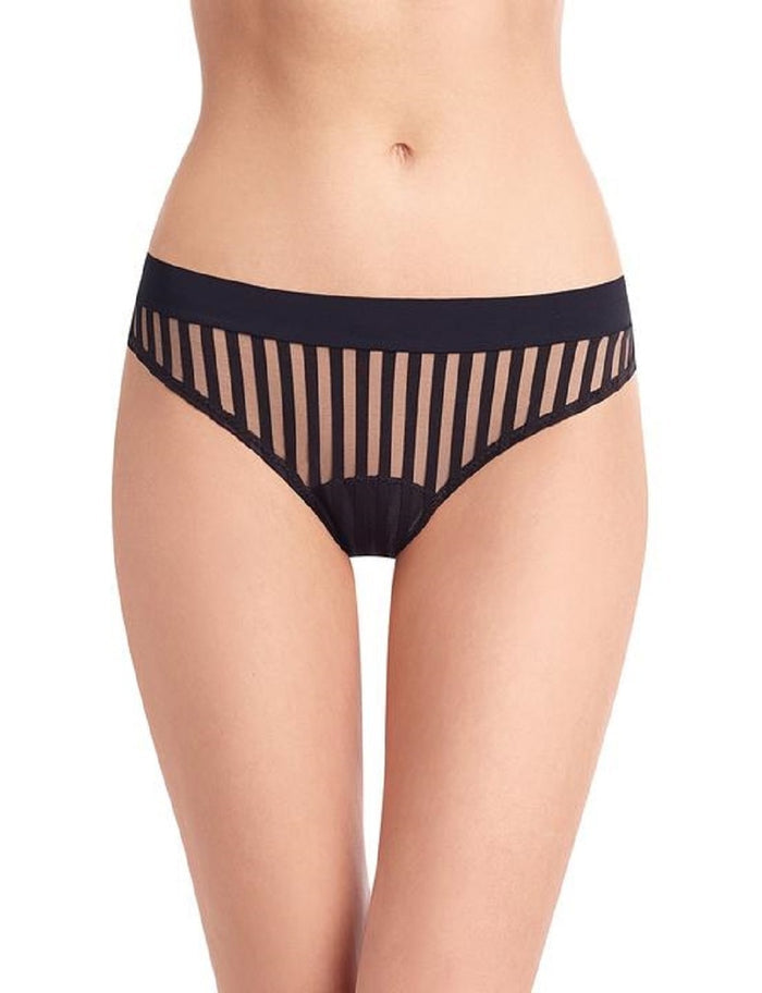 Commando Stripped Mesh Stripe Thong - CT27
