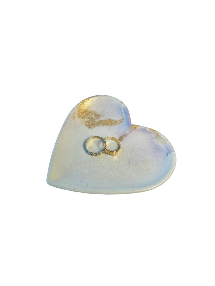Concrete Heart Tray in Lavender Gold | ws