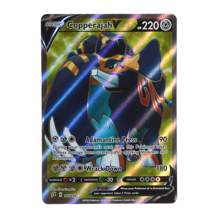 Pokemon TCG Copperajah V Full Art Ultra Rare Rebel Clash #187