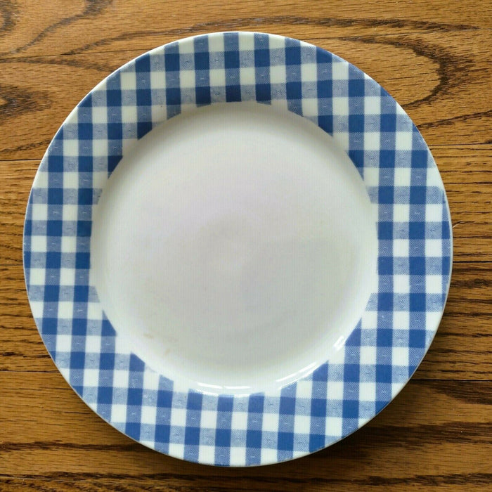 Cordon Bleu Summertime Plaid Set of 4 Salad Plates Green, Yellow, Red, Blue 8”