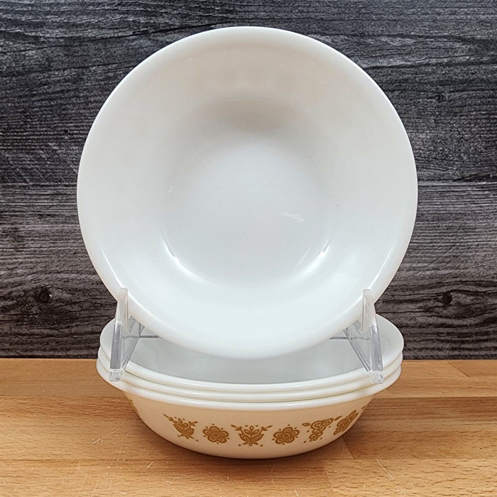Corelle Corning Butterfly Gold Set of 4 Fruit Dessert Sauce Bowl 5 3/8" (14cm)