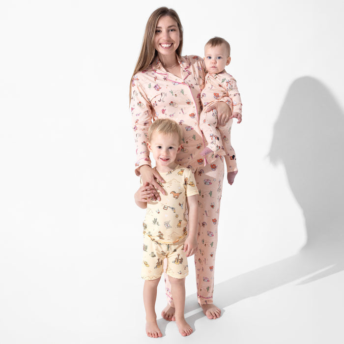 Cowboy Bamboo Kids Pajama Short Set