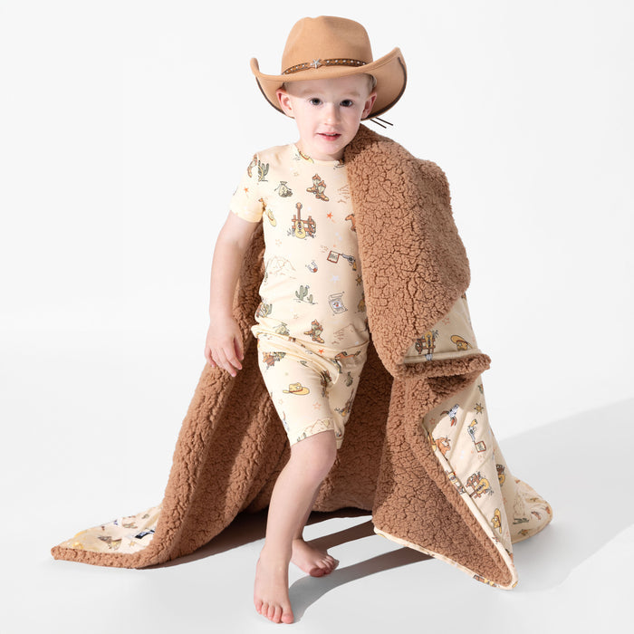Cowboy Bamboo Sherpa Blanket