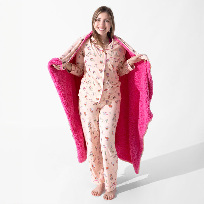 Cowgirl Bamboo Sherpa Blanket