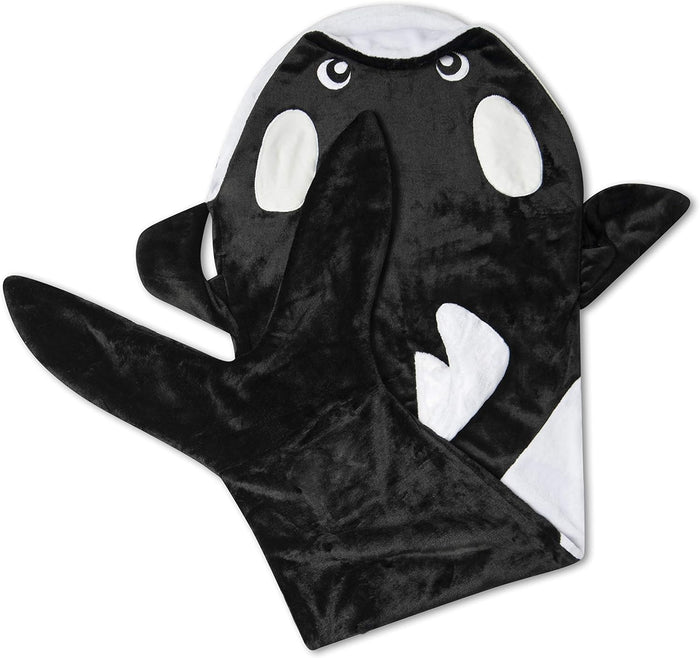Cozy Whale Blanket for Kids Pocket Style Kids Tail Blanket