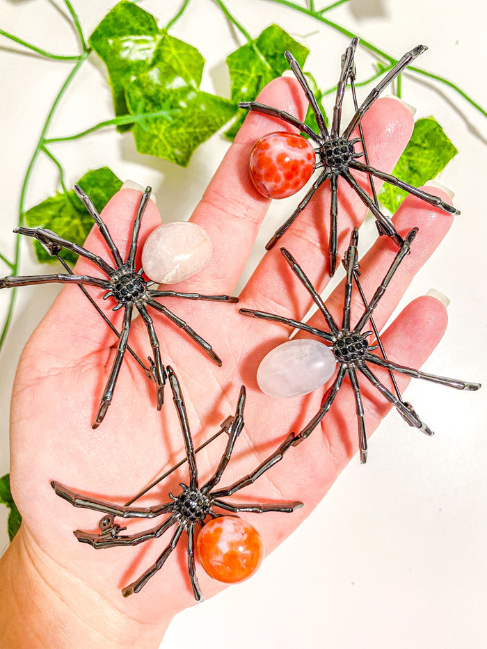 Crystal Spider Pin