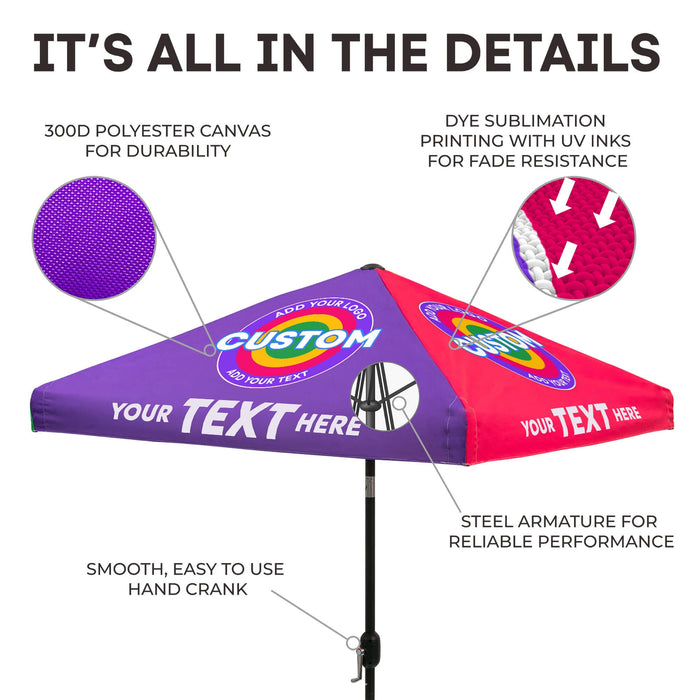 Custom Market Umbrella Large (6-Panel)