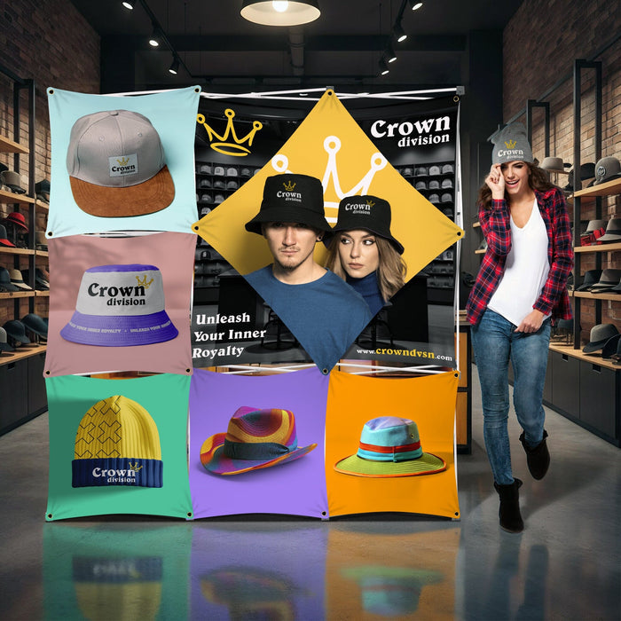 Custom Pop-Up Trade Show Display - (3x3 - 7 Panel)