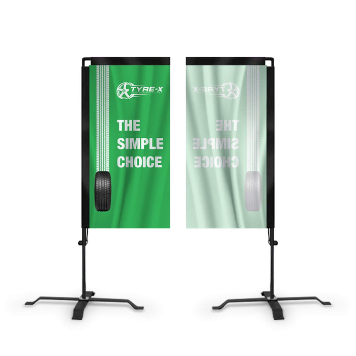 5ft / Single-Sided / X-Stand Pole Set