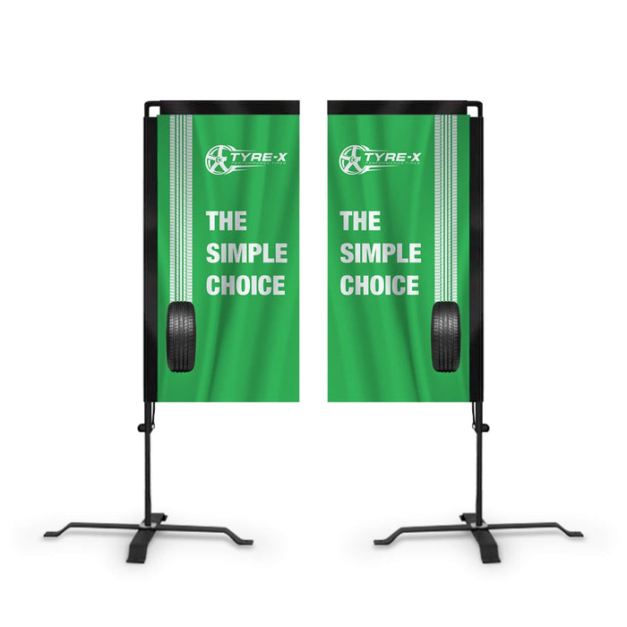 5ft / Double-Sided / X-Stand Pole Set