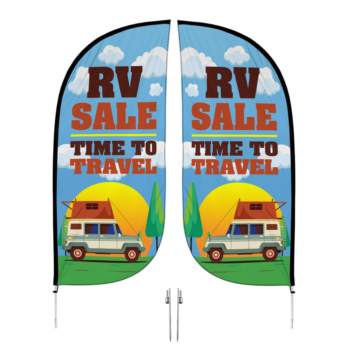 9ft Tall / Single-Sided / Ground Spike Pole Set