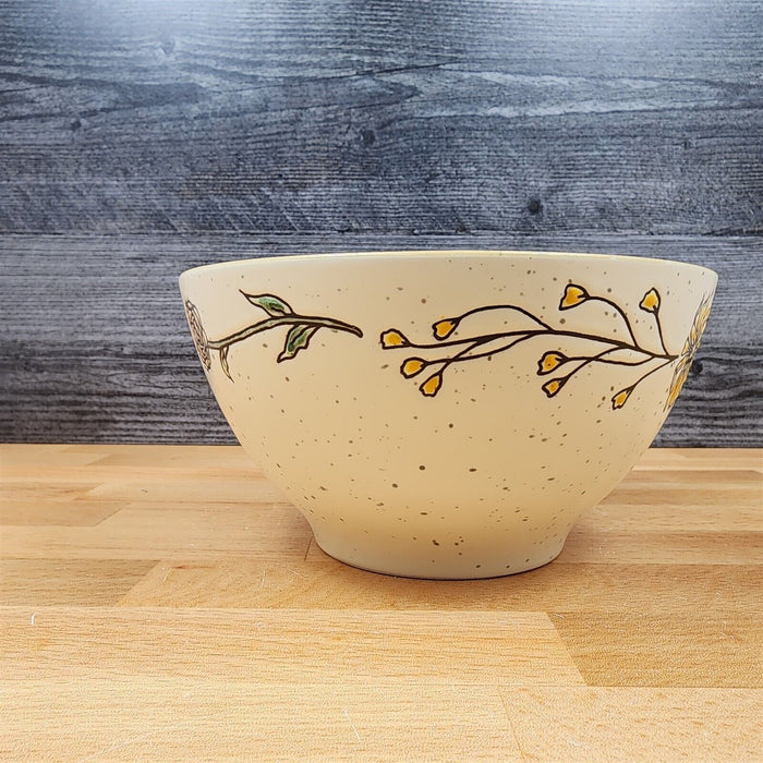 Daisy Spring Flower Festive Bowl 6" Floral Soup Ceramic Serving Dish Blue Sky