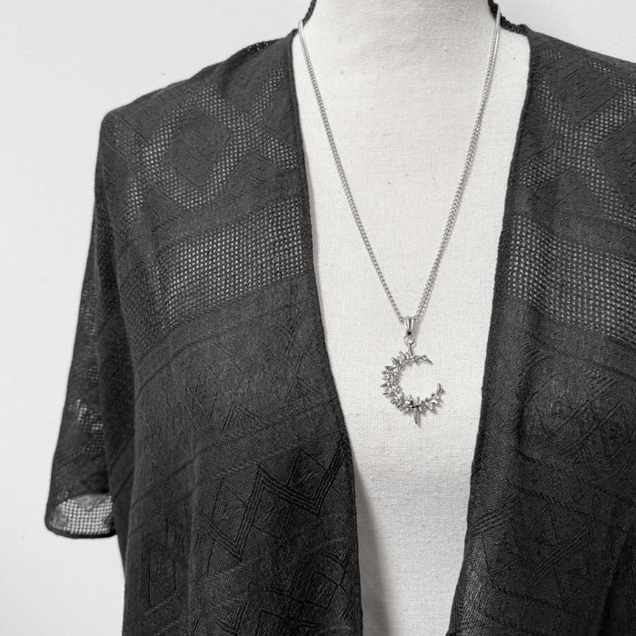 Dark Geometry Shawl Cardigan