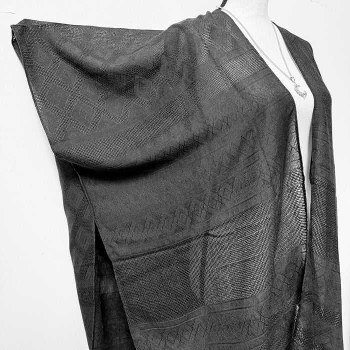 Dark Geometry Shawl Cardigan