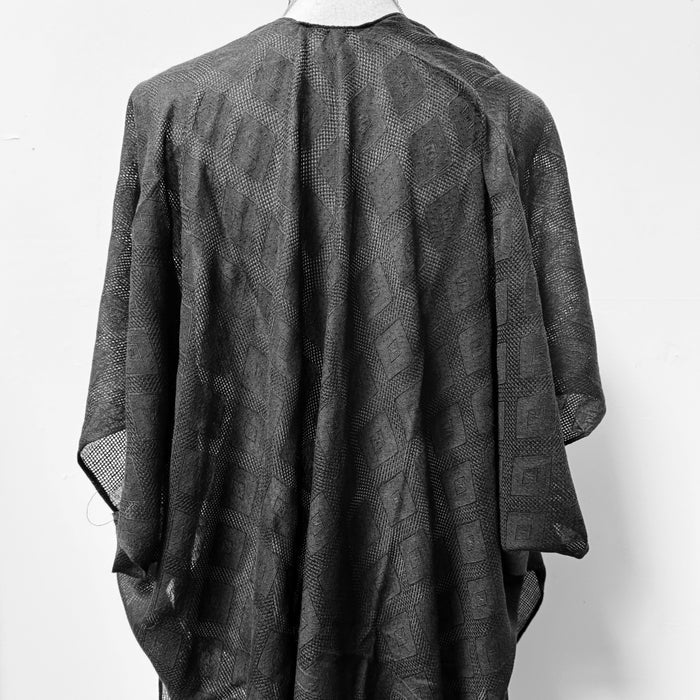Dark Geometry Shawl Cardigan
