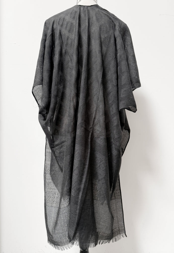 Dark Geometry Shawl Cardigan
