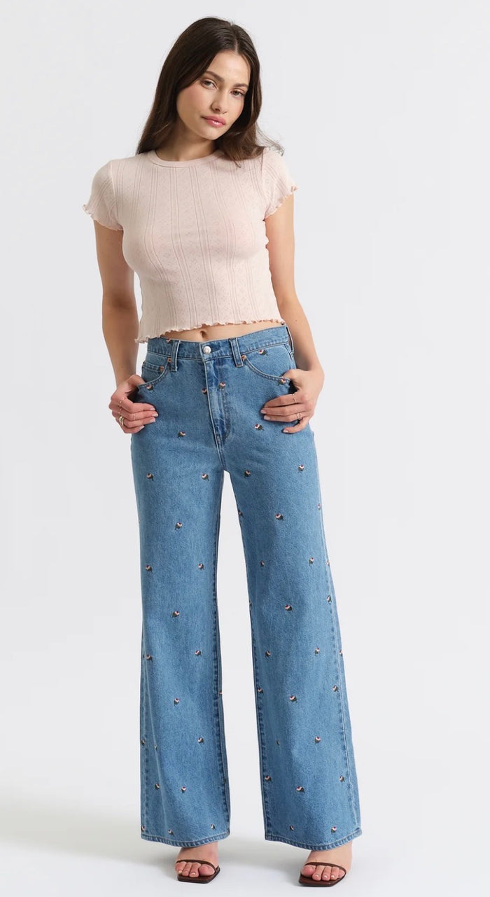 DAZE FAR OUT HIGH RISE DENIM-FATED